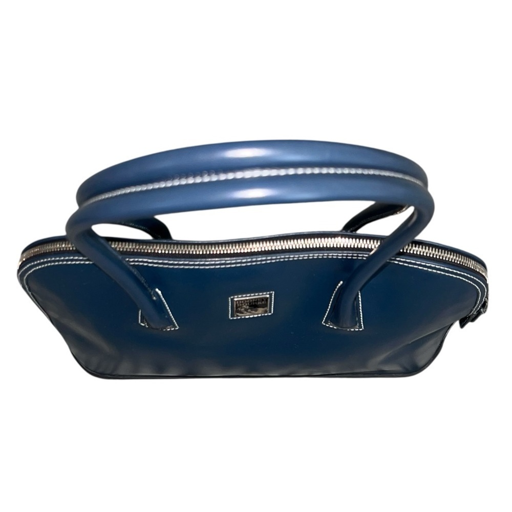 EUC Dooney & Bourke Parasol Ocean Blue All Weather Leather Zip Zip Shoulder Bag - Picture 6 of 13